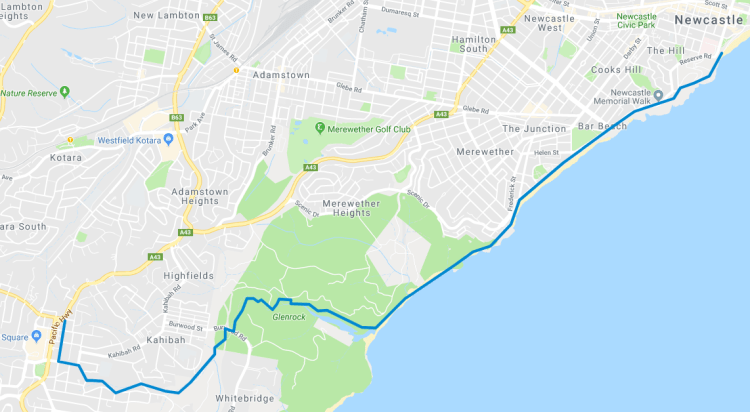 Charlestown to Newcastle